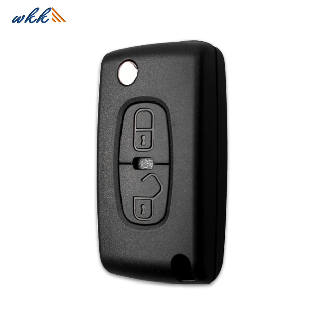 2Buttons 0536 Model 46CHIP Flip Car Key for 2009-2016 Citroen Berlingo