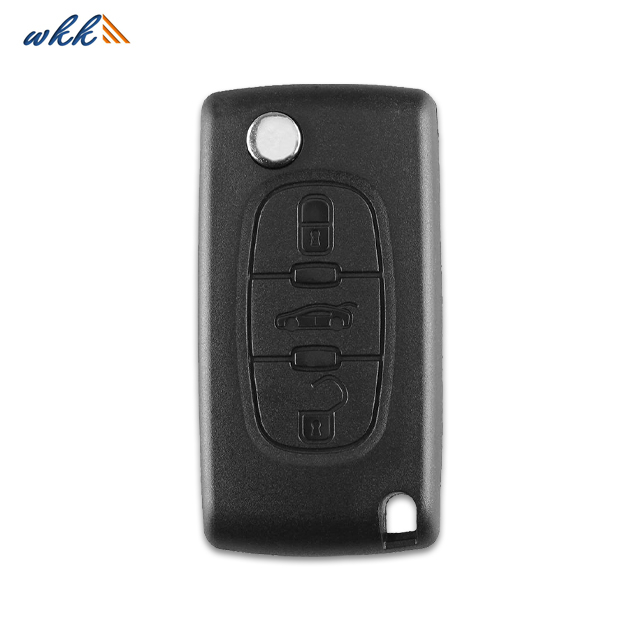 3Buttons 0536Model 46CHIP 433MHz Flip Remote Key for 2010+ Peugeot 308