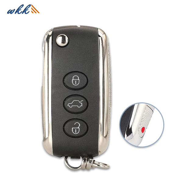 3+1Buttons KR55WK45032 Flip Remote Key for 2005-2016 Bentley Continental