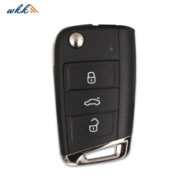 3Buttons 5G6959752AB Keyless Go Flip Remote Key for 2015-2020 Volkswagen Tiguan