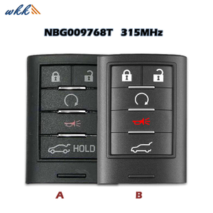 Smart Key Shell 4+1btn NBG009768T for Cadillac SRX / ATS