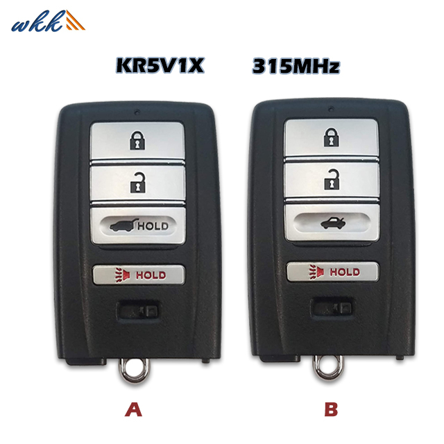 Plastic Smart Key Shell 3+1btn KR5V1X for Acura