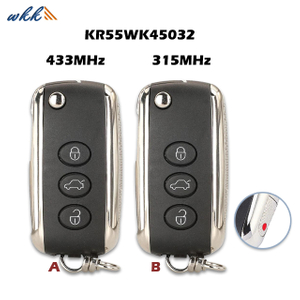 Flip Remote Key Shell 3btn KR55WK45032 For Bentley